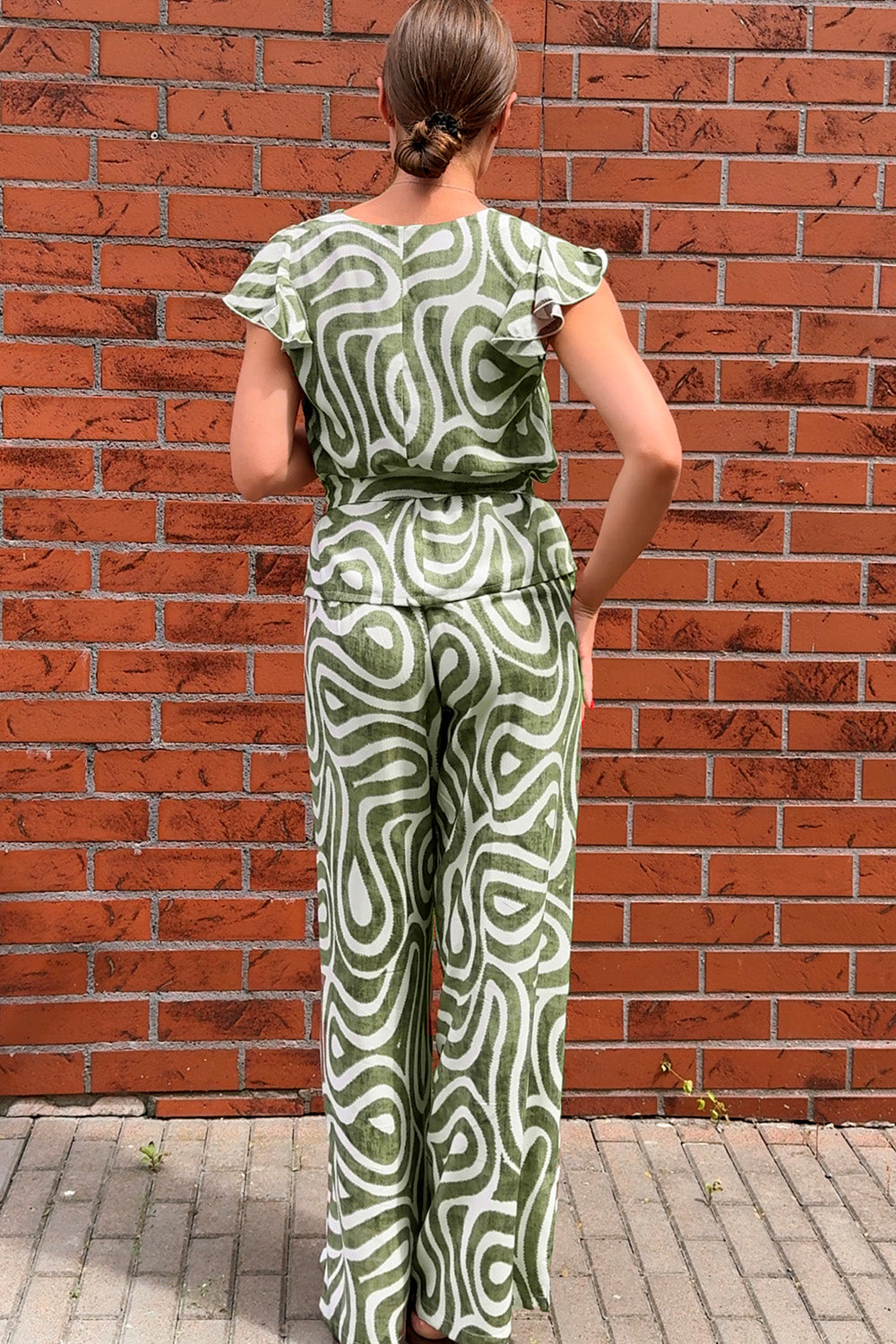 Green cotton suit
