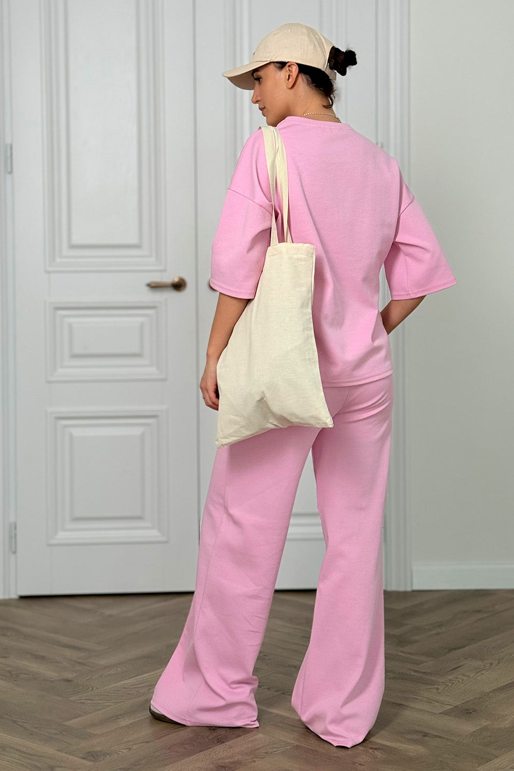 Pink cotton suit